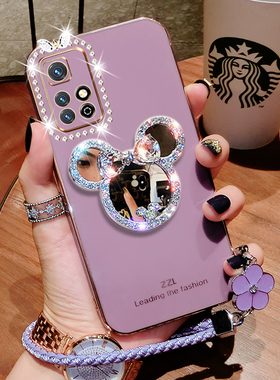 红米note11手机壳redminote11pro十硅胶超薄5G保护套redmi镜头全包防摔por补妆镜软壳小米noto外壳115g潮女钻