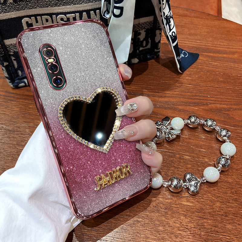 vivox27手机壳vivo x27pro保护硅胶套V1829A全包T防摔软壳vivix男女vovix新款vovox高级感带镜子超薄网红镶钻