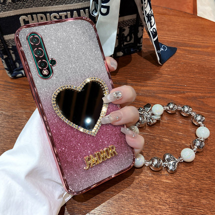 华为nova5手机壳novo5pro保护套nove5por硅胶GLK带镜子手链SEA一AL00全包防摔por软10网红note外壳N5女潮镶钻