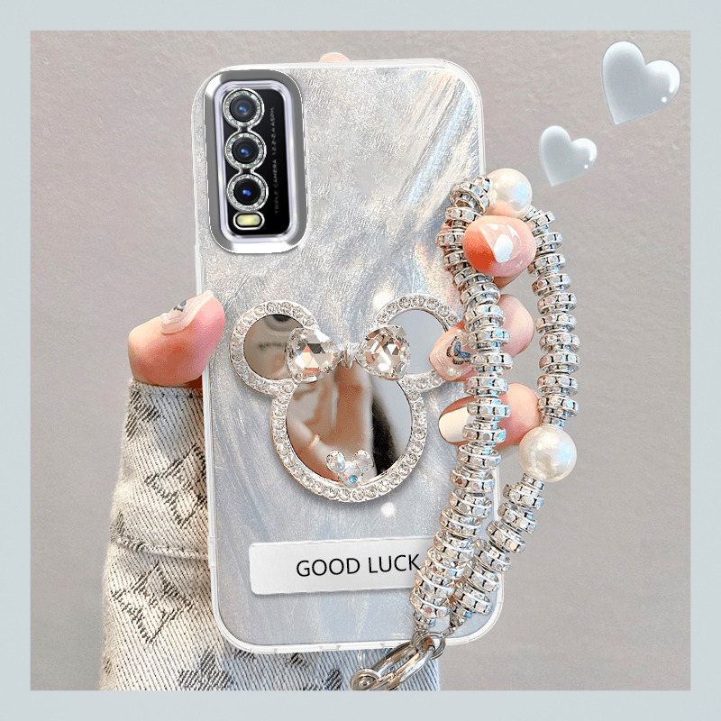 羽纱手机壳保护套补妆镜新款潮流