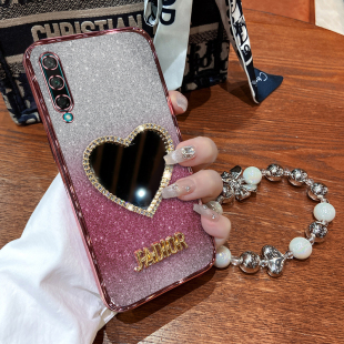 华为荣耀play3手机壳paly3保护套piay硅胶ASK一AL00x全包防摔honorplay3软壳pay男女ALOOx带镜子爱心新款 paiy