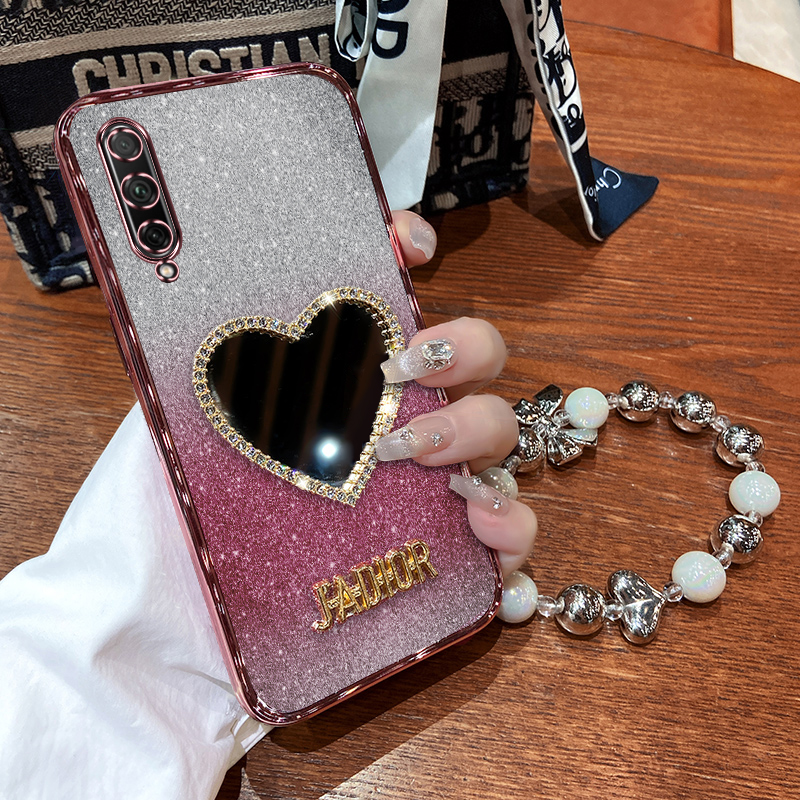 华为荣耀20青春版手机壳honor20lite保护套硅胶LRA一AL00全包防摔软壳ALOO女lraal二十LRAALOO可爱带镜子镶钻