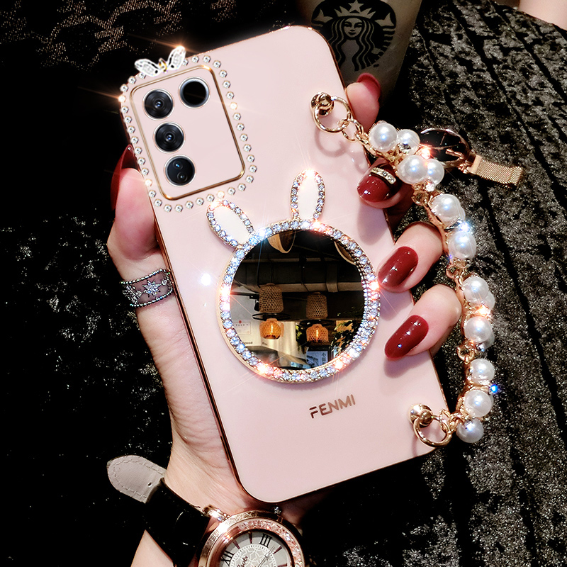 vivoS16硅胶创意手机壳补妆镜