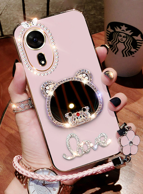 华为hinova12se手机壳智选hinove12es保护套硅胶SUP一BD00全包防摔hinovo软壳hinova12es男女新款卡通带镜子