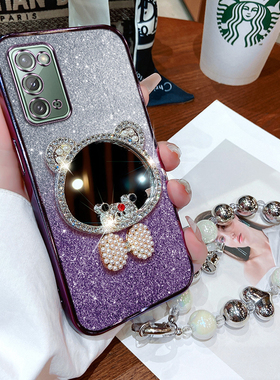 三星note20手机壳noto20ultra保护套硅胶N9860镜头全包防摔9810软壳u高级nont20后uitra男女galaxy闪粉带镜子