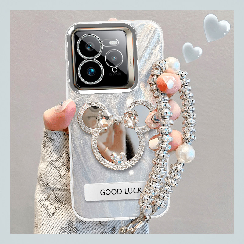 真我GT7Pro手机壳防摔大气RMX5010镜头膜保护Realme高级感奢侈gt7pro羽纱网红高档opp新款高颜值OPPO米奇镜子