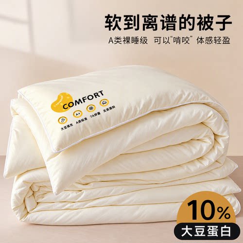 A类大豆纤维冬被软糯亲肤