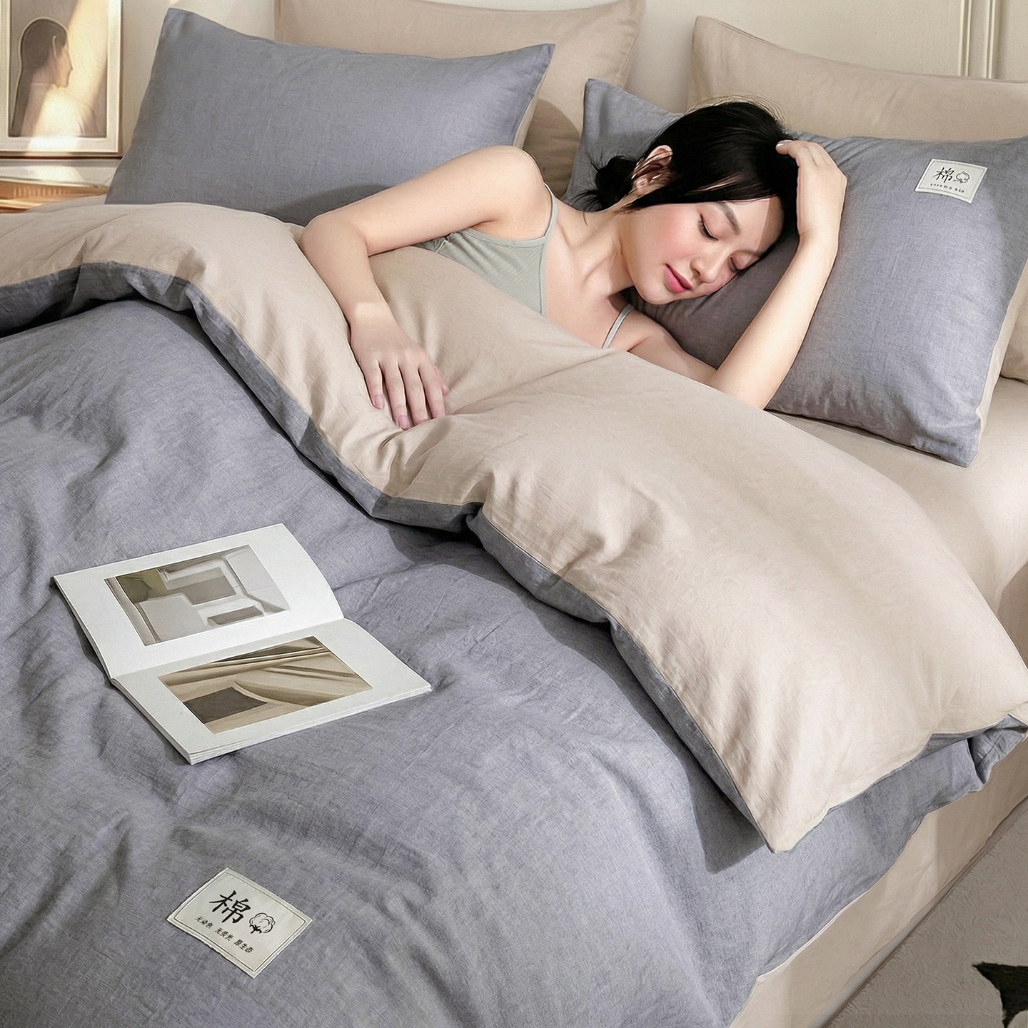 高端全棉被套单件被罩150x200单人纯棉180x220x240cm双人200x230