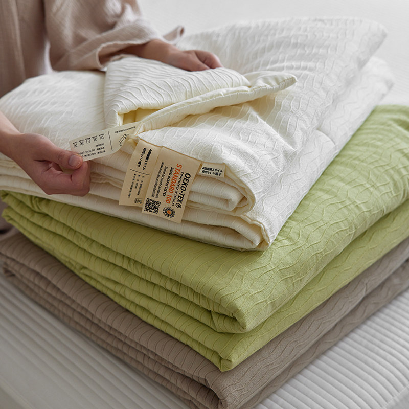夏天夏被空调被纯棉全棉可机洗单人双人薄夏凉被四件套a类母婴级