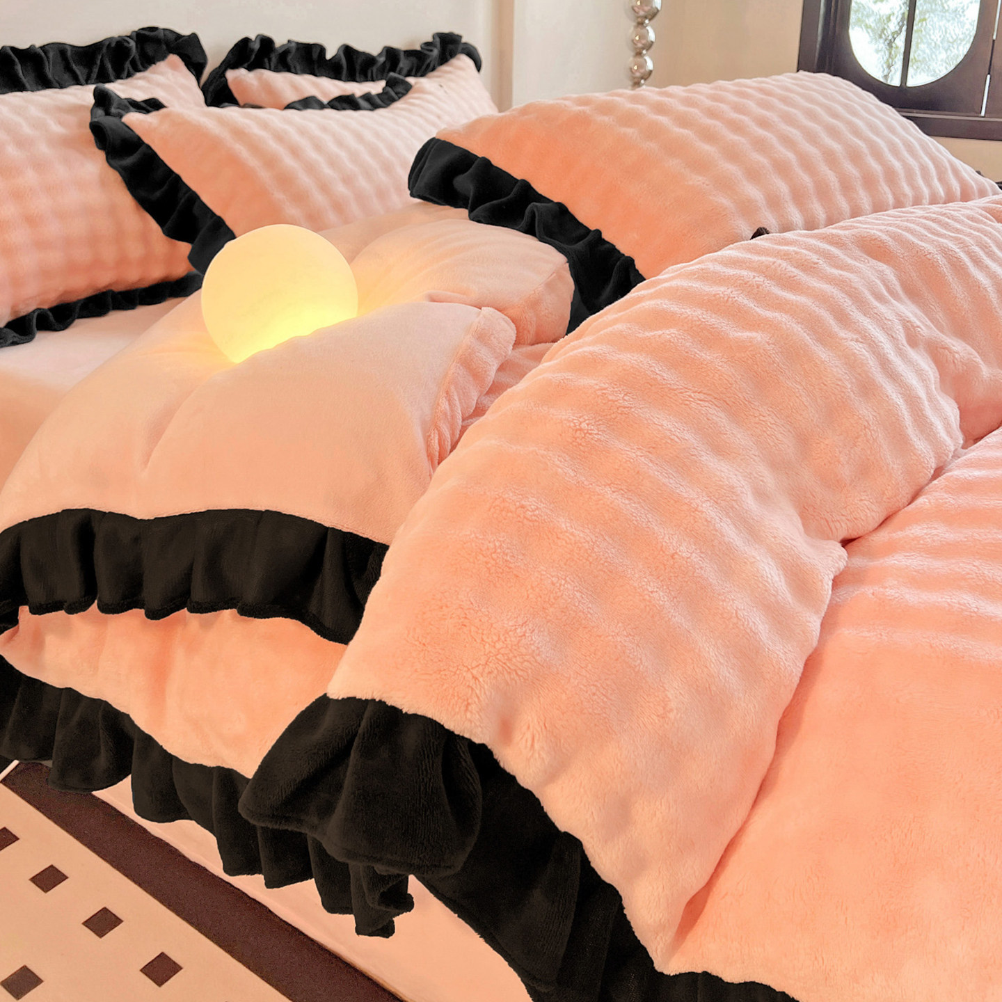 冬季牛奶绒四件套珊瑚绒加厚保暖双面加绒床单被套床笠款床上用品