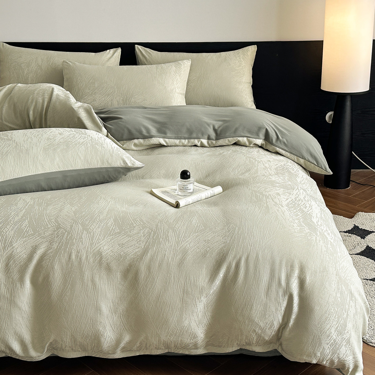 高端提花床单被罩四件套轻奢高级感a类母婴级被套床笠款床上用品