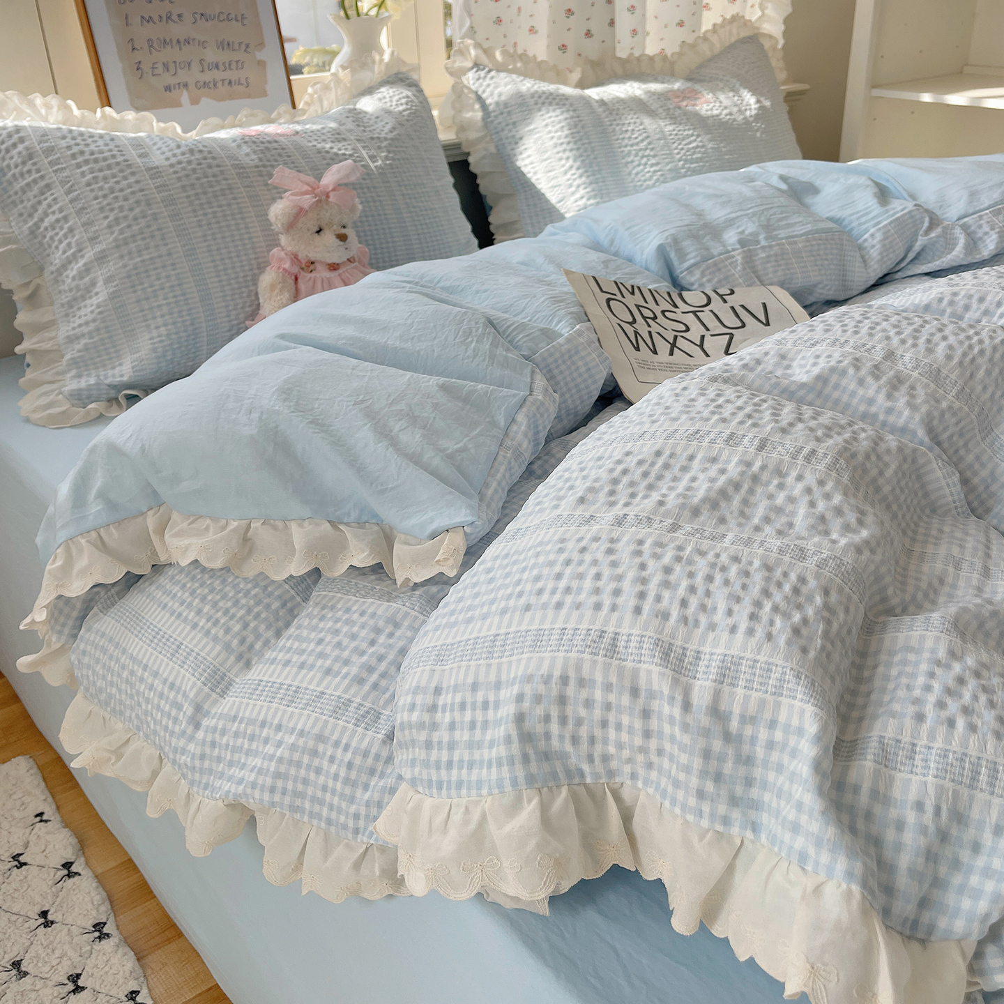 2025新款色织提花花边四件套床品