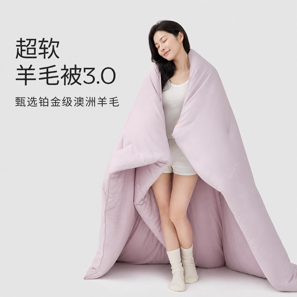 针织棉羊绒恒温被子持久控温