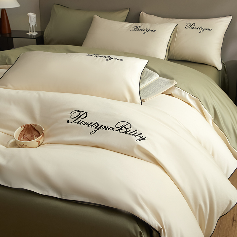 新疆长绒棉亲肤裸睡四件套全棉