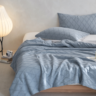 惠派化纤被2026无印风a类全棉法芙纱全棉夏被四件套空调被芯