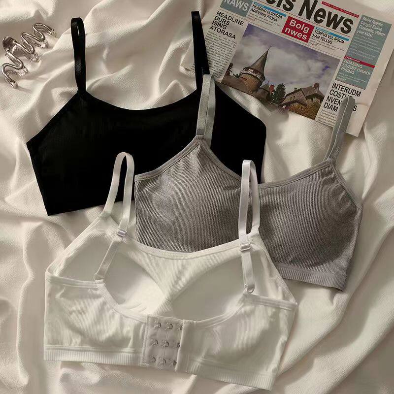 美背内衣女学生初中发育期无钢圈薄款抹胸式高中少女文胸聚拢裹胸