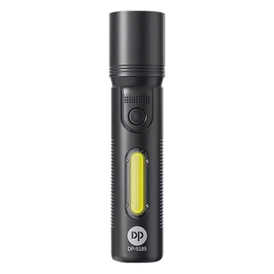 久量强光小手电筒家用应急带侧灯户外远射调焦便携随身超亮手电灯