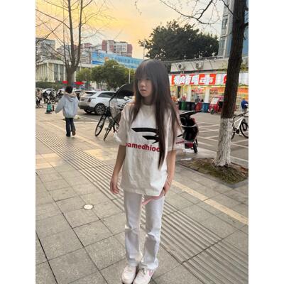 国潮美式骑士战马印花短袖T恤