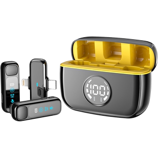 无线麦克风领夹式降噪手机直播录音专用2024新款一拖二设备收音麦