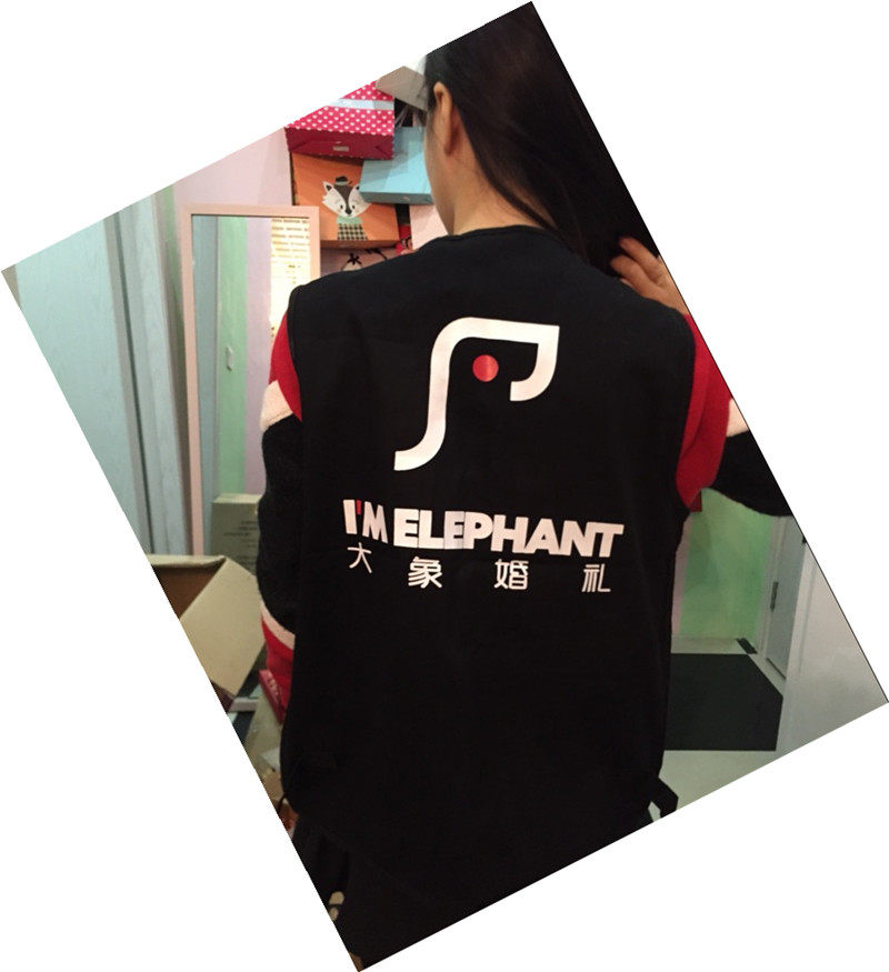 婚庆工作服马甲定制摄影广告刺绣