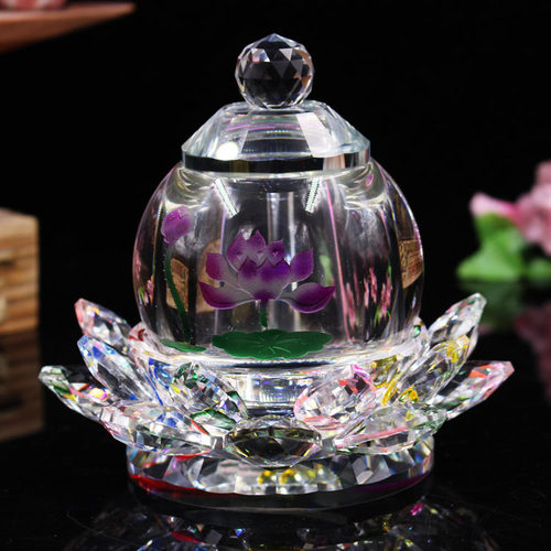 水晶莲花供杯净水杯佛杯大悲水