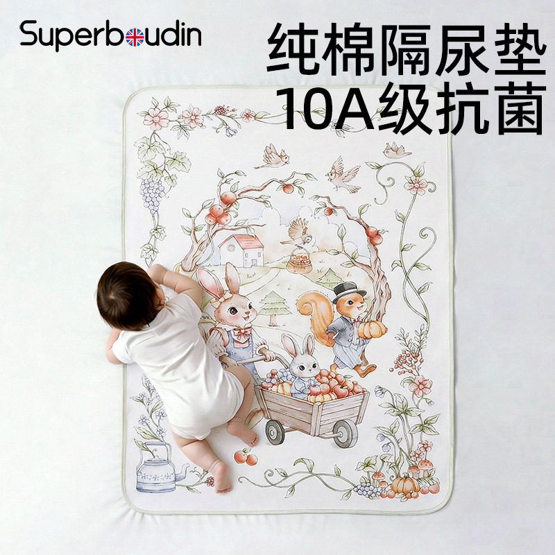 隔尿垫婴幼儿防水可洗宝宝大尺寸床单纯棉透气生理期姨妈垫母婴级,婴童尿裤,隔尿床垫,淘宝优惠券,粉丝福利购,淘宝优惠卷