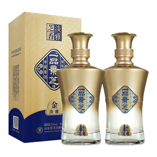 一品景芝 金淡雅 芝麻香型白酒 53度500ml*2瓶送礼