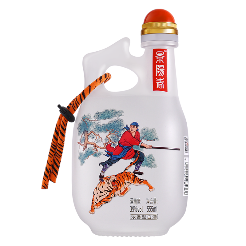 景芝 新版景阳春活力虎 39度浓香型白酒 555ml单瓶装