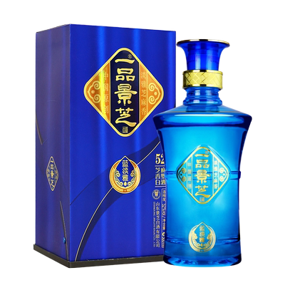 一品景芝蓝淡雅52度白酒500ml