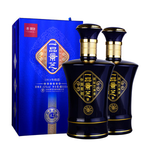 景芝一品景芝吉品42度500ml双瓶礼袋盒装酒芝麻香型高档白酒