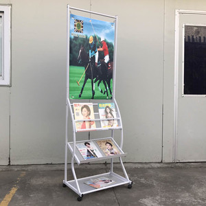 销海报宣传架单页展示架资料架报刊架门型展架易拉宝架子广告架落
