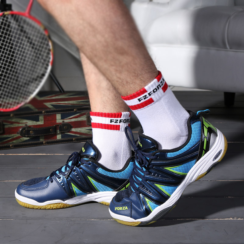 丹麦 fz forza正品羽毛球鞋 男鞋透气超轻耐磨 防滑室内羽毛球鞋