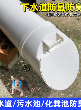 110pvc排水管道防臭神器下水管返止逆阀封口盖地漏化粪池反水防鼠