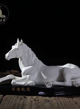 德化陶瓷手工雕塑宁静致远摆件