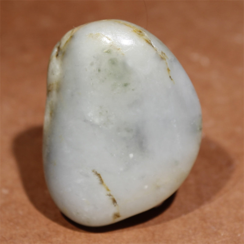 29克油润青花真皮籽料原石手把件新疆和田玉天然玉石雕刻作料无修