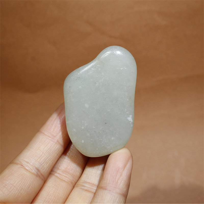 49克白玉籽料原石小把件