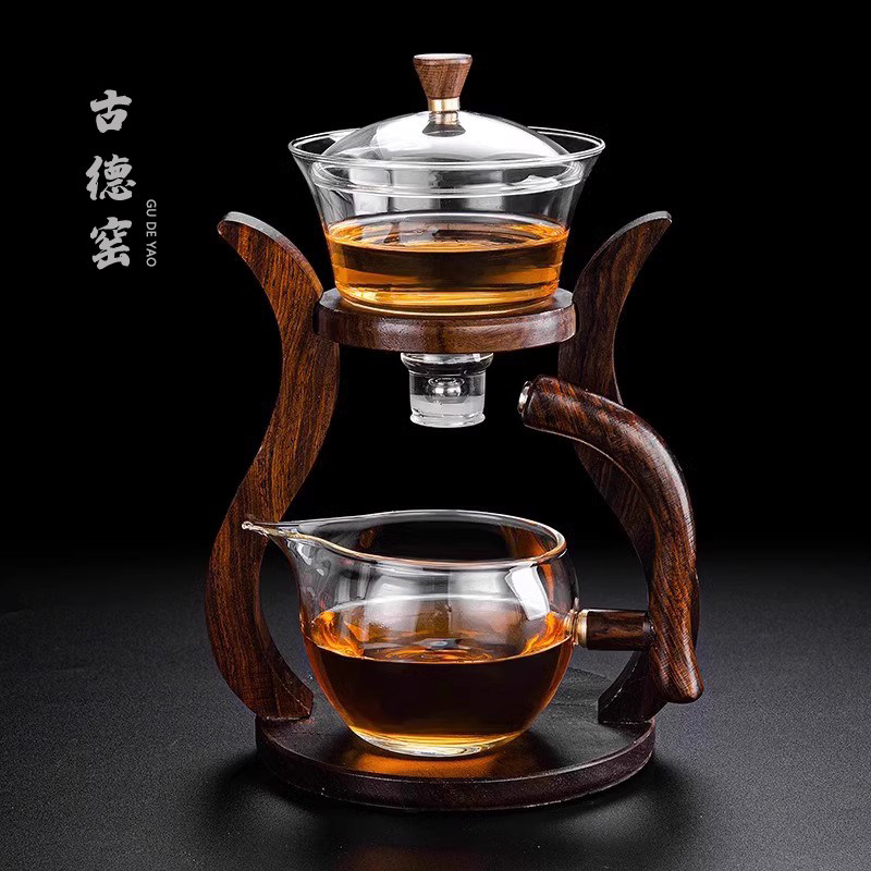 玻璃磁吸泡茶器全自动懒人功夫茶壶茶杯家用办公室耐高温茶具套装