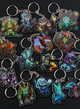 游戏动漫周边 dota2亚克力钥匙扣 挂件 跨境新品 钥匙圈饰品