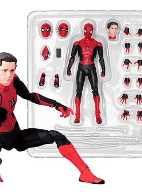 漫威MAFEX194升级战衣远征蜘蛛侠荷兰弟可动手办模型玩具摆件批发