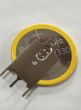 原装日本松下 3V纽扣锂电池BR2330/IGV立式焊脚3脚工业级 BR2330A
