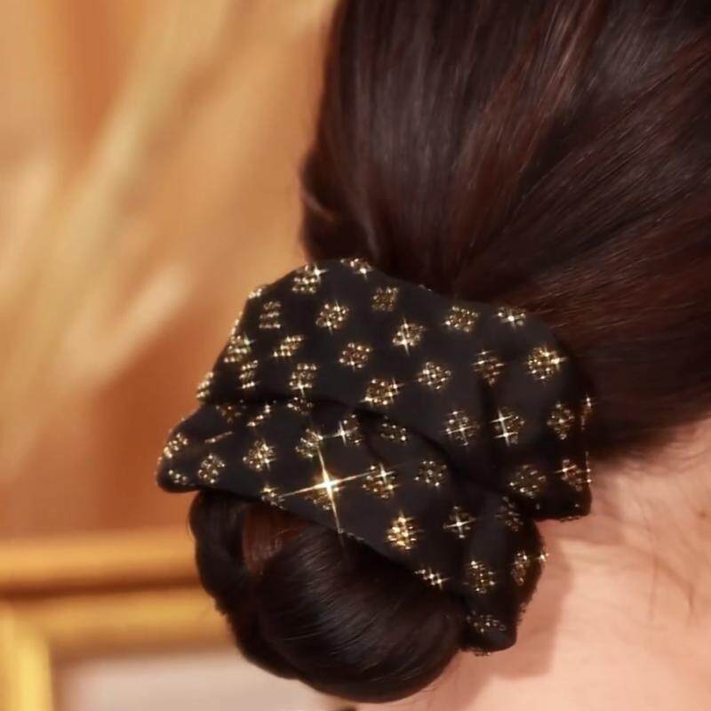 【下单立减50】法式轻奢高端双层根纱大肠发圈女百搭头绳简约发圈