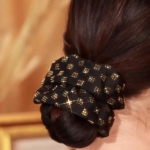 【下单立减50】法式轻奢高端双层根纱大肠发圈女百搭头绳简约发圈