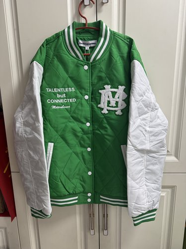 美特斯男棉服棒球领美式复古菱形格压线绗棉撞色棉褛夹克外套上衣
