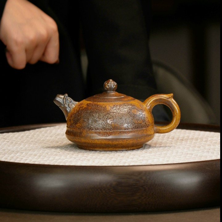 张赦棠 龙周盘 龙窑一号 240c/柴烧套杯/