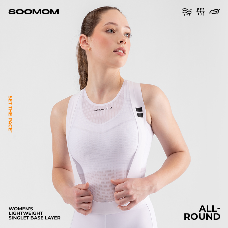 女士公路车超轻无袖内衣SOOMOM
