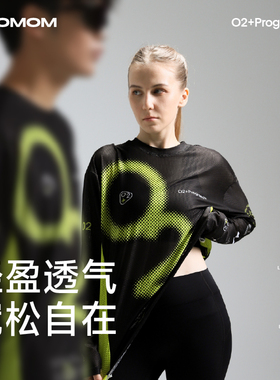 SOOMOM | O2+运动休闲骑行网眼长袖宽松罩衫T恤透气男女通用 J04