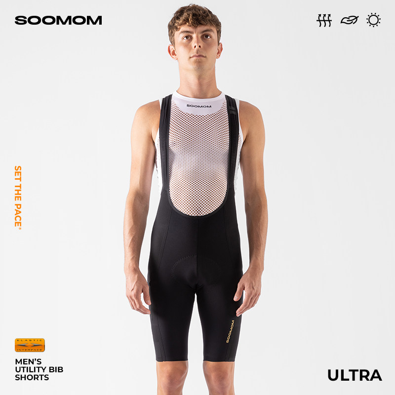 SOOMOMULTRA男士双箭头骑行短裤