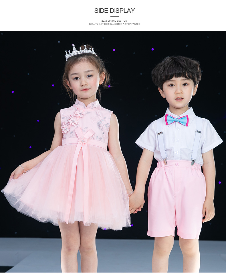 背带裤公主风蓬蓬裙儿童演出服