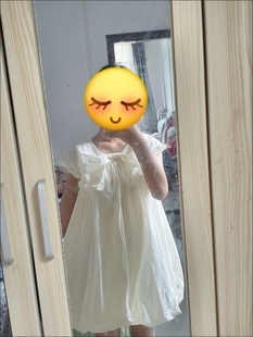甜美蓬蓬花苞连衣裙夏学生无袖蝴蝶结乖巧公主娃娃领宽松少女睡衣