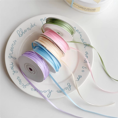 0.3cm彩色细丝带蛋糕装饰礼品包装打包绑带绸缎带diy甜品烘焙装扮